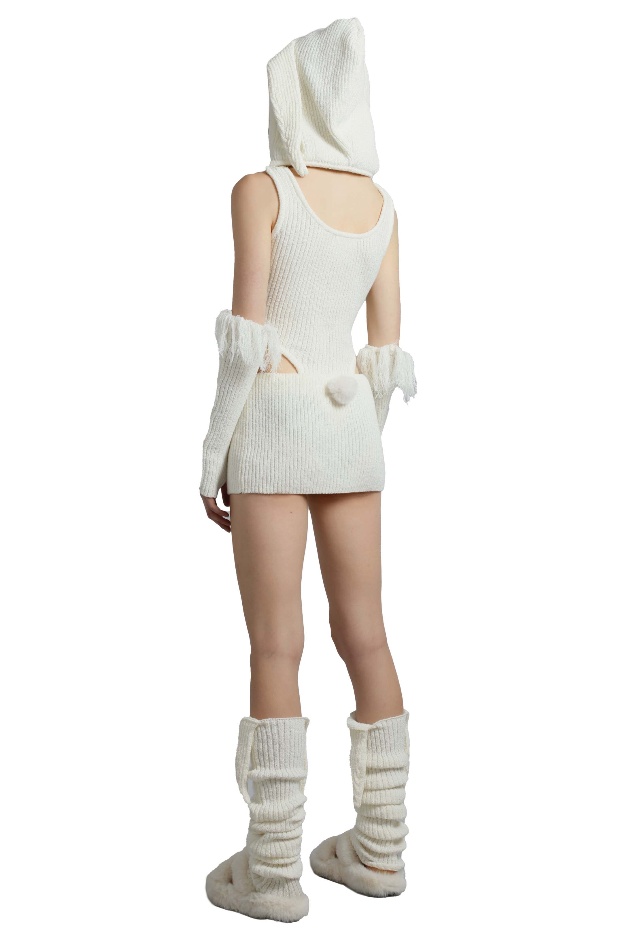 Knit Mini Skirt With Leg Warmers